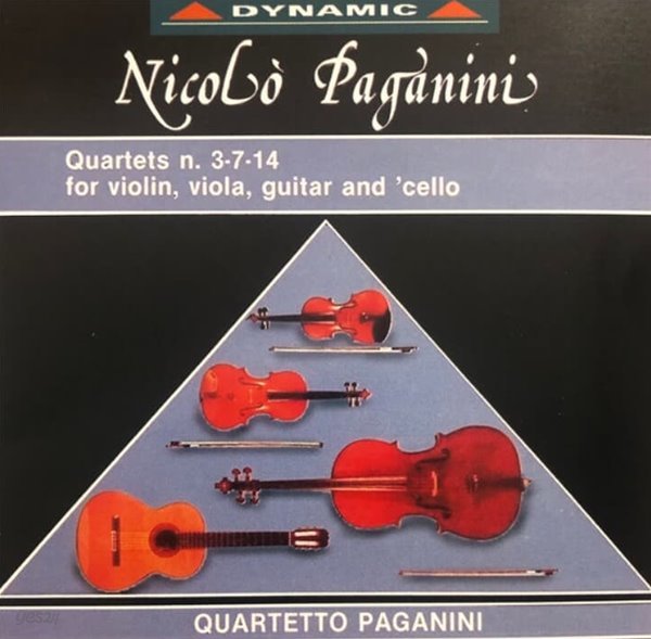 Paganini : Quartets N. 3-7-14 For Violin, Viola, Guitar And &#39;Cello (A.U발매)