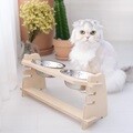 엉클펫 강아지 고양이 높이조절 자작나무 식탁 밥그릇 2구/3구