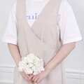 그레이쉬 린넨 우드버튼 앞치마