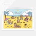150피스 직소퍼즐 카카오 해변으로 가요+액자세트
