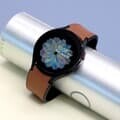 발렌티노루디 VRG110-BR 갤럭시워치 4 스포츠 가죽 실리콘 혼합밴드 스트랩 20mm