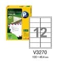[프린텍] 우편발송라벨 V3270-100(100매12칸)