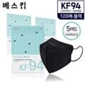 베스킵 올국산 KF94 블랙 새부리형보건용마스크 120매