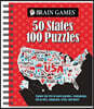 Brain Games - 50 States 100 Puzzles: Explore the USA in Word Searches, Cryptograms, Dot-To-Dots, Anagrams, Trivia, and More!