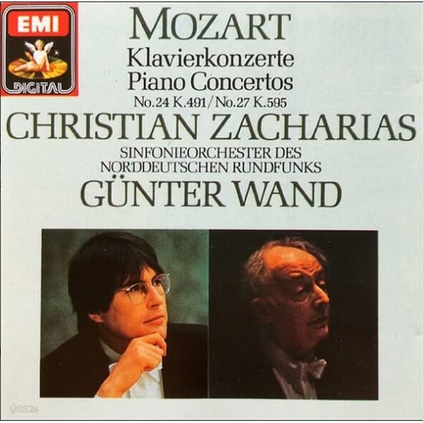 Mozart : Klavierkonzerte No.24 / No.27 - Christian Zacharias / Gunter Wand  (Holland발매)