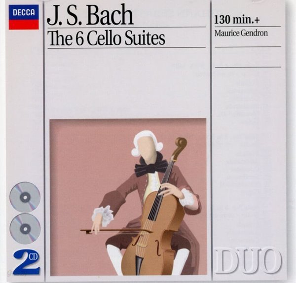 모리스 장드롱 - Maurice Gendron - Bach The 6 Cello Suites 2Cds [독일발매]