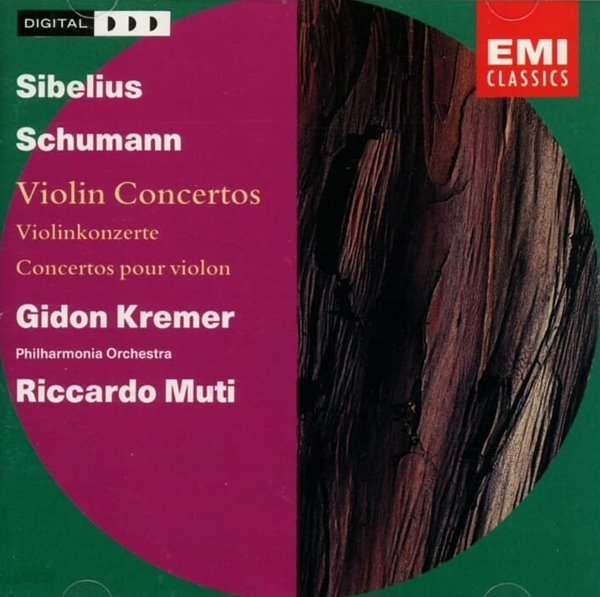 Sibelius &amp; Schumann  : Violin Concertos - Gidon Kremer / Riccardo Muti (Holland발매)