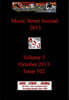 Music Street Journal 2013: Volume 5 - October 2013 - Issue 102 Hardcover Edition