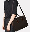 마뜨 레더 캔버스 브리프케이스(다크브라운,어깨끈포함)B42922,손잡이 색상 추가 가능