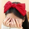 [엔젤슈슈] 새틴 왕 리본 헤어밴드 패션 예쁜 머리띠