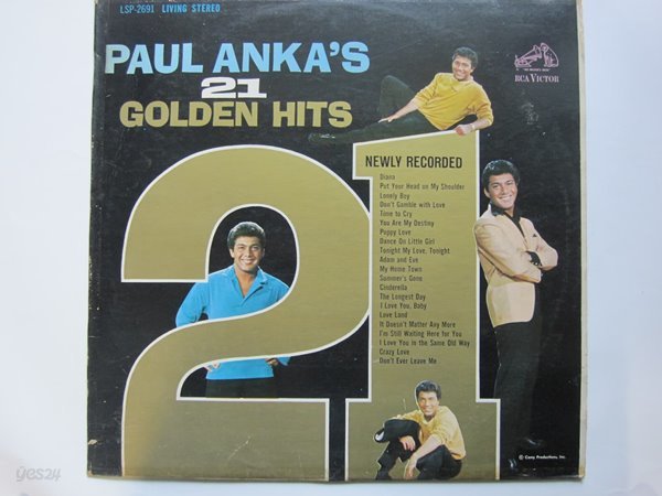 LP(엘피 레코드) 폴 앵카 Paul Anka : Paul Anka‘s 21 Golden Hits   