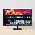 삼성전자 스마트모니터 M7 S32BM700 UHD 4K 80cm C-Type 4ms Youtube 넷플릭스  덱스 미러링 에어플레이
