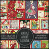 Vintage Advent Calendar Scrapbook Paper Pad: Christmas Background 8x8 Decorative Paper Design Scrapbooking Kit for Cardmaking, DIY Crafts, Creative Pr