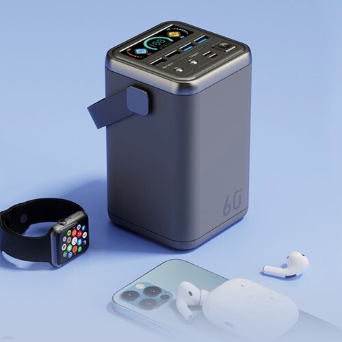 라플루 초고속충전2.0 대용량 보조배터리 60000mAh YT-2030 블랙 100W