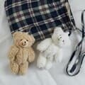 곰돌이 곰 가방고리 인형 키링 2color [행잉 베어 귀여운 미니 열쇠고리인형 키홀더 악세사리]