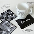 MILK GLASS & COASTER SET 밀크글라스 & 패브릭코스터 선물세트 집들이선물