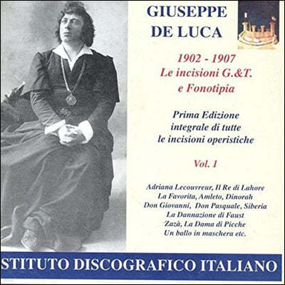 Giuseppe de Luca 쥬세페 데 루카(1902-1907) (Giuseppe De Luca: Opera Arias)