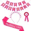 파스쿠 HBD 생일 축하 파티 머리띠 어깨띠 세트