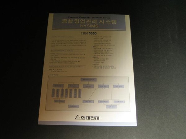 현대전자 Personal Computer IBM 5550 영양영업관리 시스템 HYSIMS 카탈로그 팸플릿 리플릿