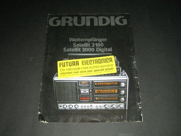 GRUNDIG Weltempfanger Satellit 2100 / 3000 Digital 카탈로그 팸플릿 리플릿