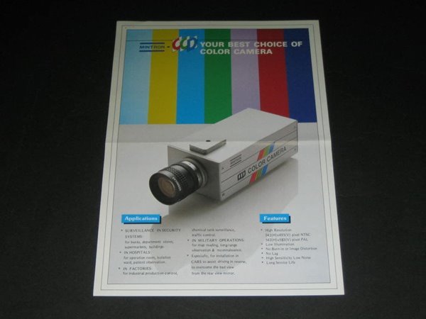 MINTRON CCD YOUR BEST CHOICE OF COLOR AMERA 카탈로그 팸플릿