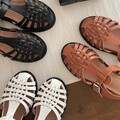 천연소가죽 위빙 스트랩 피셔맨 샌들 3color