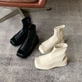 제닌 오픈토 레더 앵클부츠 샌들 2color