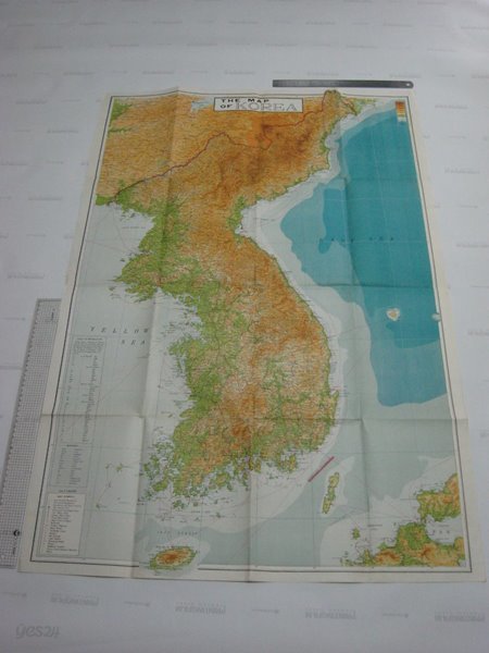 THE MAP OF KOREA 1959년 영문 우리나라지도 대한민국전도