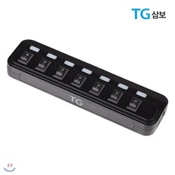 TG삼보 7포트 허브 TGUH-DN7P (USB2.0 / 개별 스위치 / 과전압 보호필터 내장 / LED 무드램프 / USB HUB)