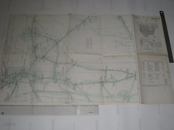 US RF 21 instrument enroute chart index of radio faclelity charts 미국의 라디오 무선주파수 도표 챠트 희귀지도 항공도