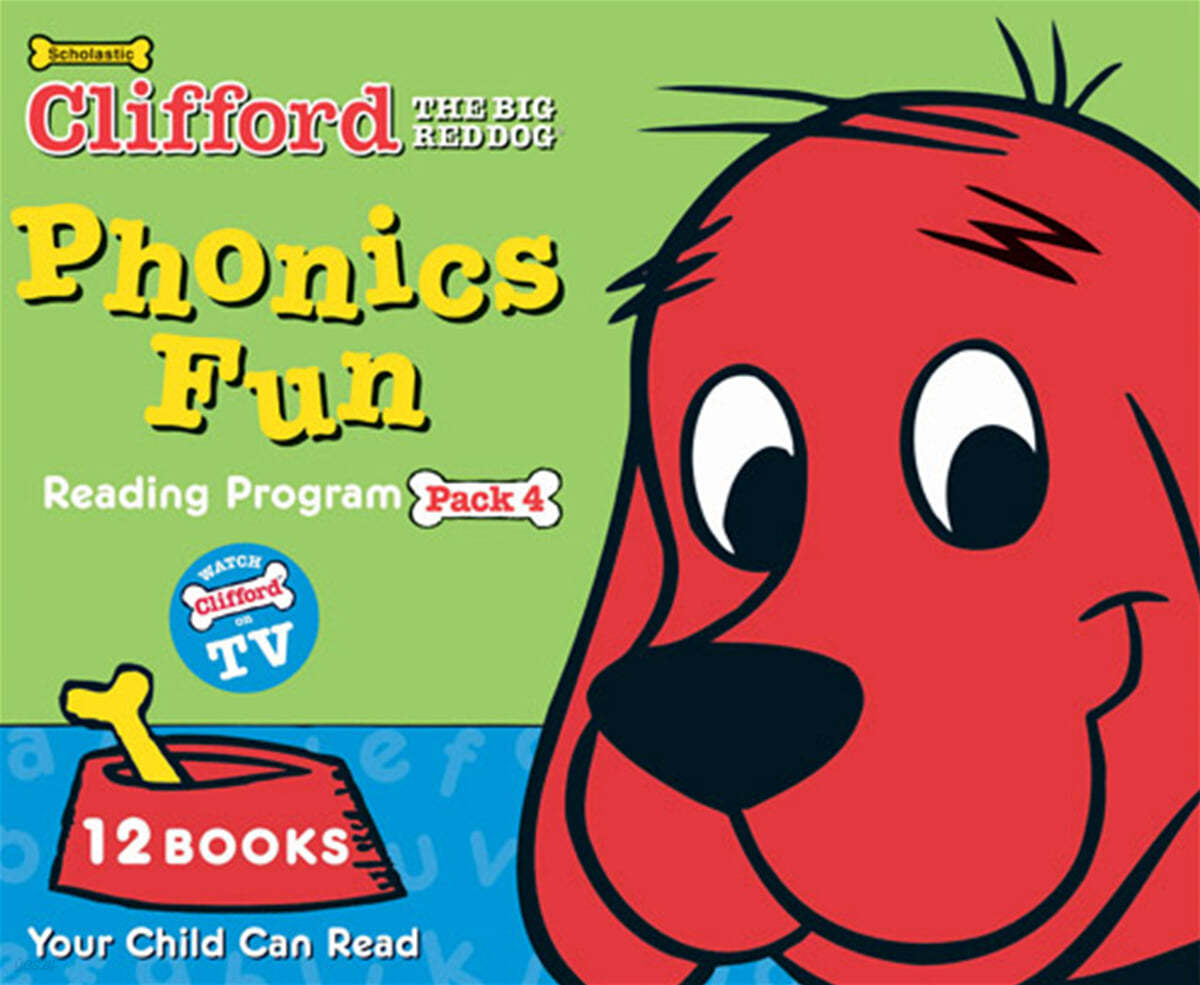 Clifford Phonics Fun Pack #4 : 12 Books Box Set (StoryPlus QR)