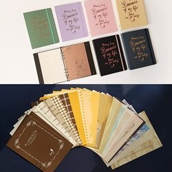 아이씨엘 양장 6공 다이어리 A5 - 메모리 (빈티지내지)