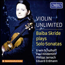Baiba Skride 무반주 바이올린 소나타 - 슐호프 / 힌데미트 / 야르나흐 / 에르트만 (Schulhoff / Hindemith / Jarnach / Erdmann: Solo Violin Sonatas)