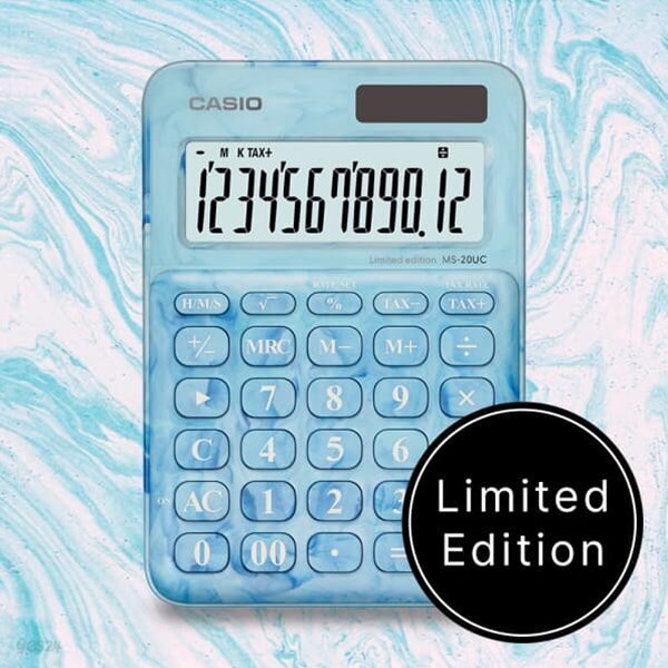 [CASIO 리미티드 에디션] MS-20UC-L 콜라보 컬러계산기 마블블루