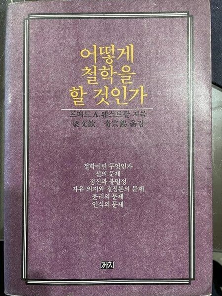 어떻게 철학을 할 것인가 | 프레드 A.웨스트팔 | 까치