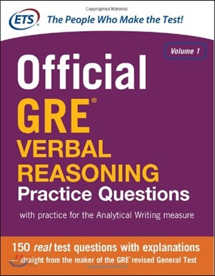 Official GRE Verbal Reasoning Practice Questions, Volume 1