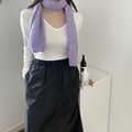 나단샵 양모 눈꽃 미니 머플러 /경량 목도리