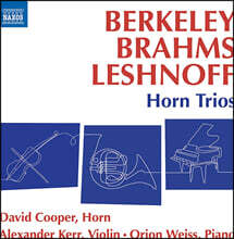 David Cooper 호른 삼중주 작품집 - 브람스 / 버클리 / 레쉬노프 (Berkeley / Brahms / Leshnoff: Horn Trios)