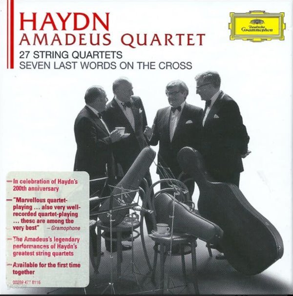 Haydn : 27String Quartets (27 현악사중주곡집, 십자가의 일곱말씀) - 아마데우스 현악 사중주단(EU발매) (미개봉)(10cd)  