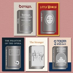 [세트] 글입다 책끝 북커버 메탈 북마크 책갈피 A세트 5종