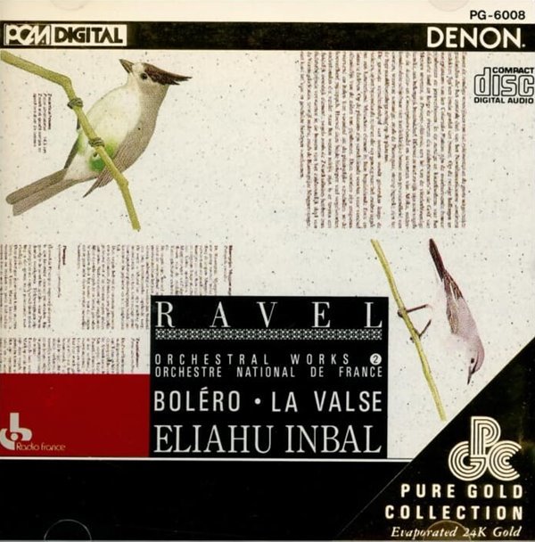 Ravel : Bolero La Valse - 인발 (Eliahu Inbal) (일본발매) (24k gold cd)
