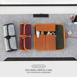 더 베이직 펠트 롤 펜슬케이스 ver.2