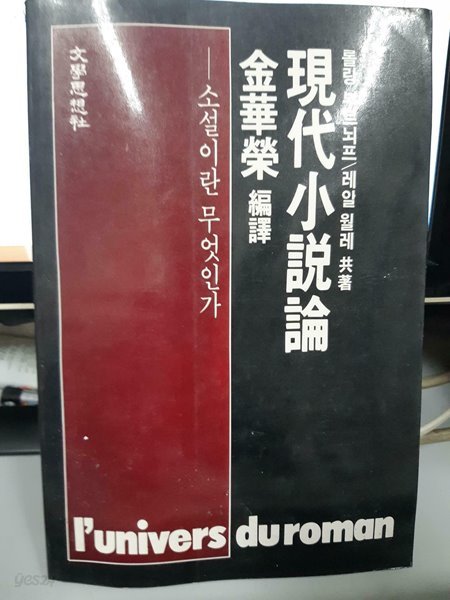 현대소설론 소설이란 무엇인가 1990년 판형