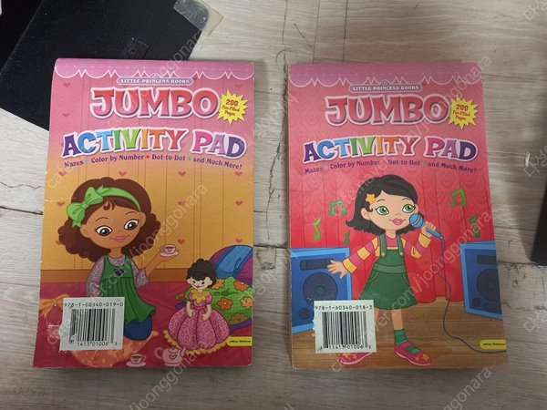 점보 액티비티 패드 jumbo activity pad (288 fun-filled pages)-litlle princess books (희귀 원어 아동 놀이서적),색바램외 양호  합2권