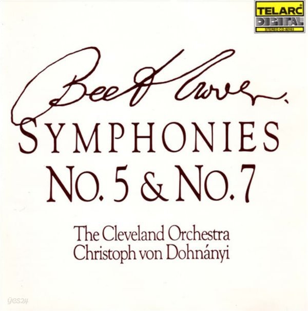 Beethoven : Symphonies No. 5 &amp; No. 7 - 도흐나니 (Christoph Von Dohnanyi)(US발매)