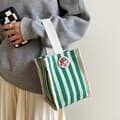 트라톤 스트라이프 사각 토트백 핸드백 미니에코백
