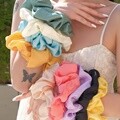 빅사이즈 새틴 실크 곱창밴드 10개세트 파우치