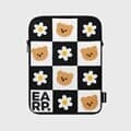 CHECKER BOARD FLOWER MERRY-BLACK(아이패드 파우치)