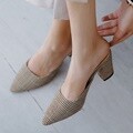 [EPICK] KPN 여성 체크 뮬 힐블로퍼 신발 2color EPV-37433