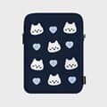 DOT HEART CHICHI-NAVY(아이패드 파우치)